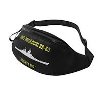 Sac de Taille USS Missouri Bb-63 pour Hommes et Femmes Poitrine de Voyage réglable Sac de Taille de Course en Plein air