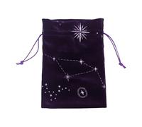 Sac de tarot avec cordon de serrage pour cartes de tarot, bijoux, cartes de tarot, sac de rangement pour runes, rangement de dés, Violet/argenté, Refer to , Unisexe