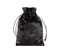 Sac de tarot avec cordon de serrage, sac de rangement et sac de tarot avec cordon de serrage - Sacs à bijoux multifonctionnels pour tarot et dés, pochette pour cartes Oracle pour fête et Noël, Noir ,