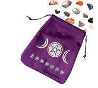 Sac de tarot durable et réutilisable avec cordon de serrage en velours | Sac de rangement pour cartes d'oracle Tarot pour runes et bijoux, cadeau de voyage, fête, cadeau de Noël