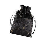 Sac de tarot en velours brodé - Cas avec culisses partagées, élégant sac en soie décoré à la main | Cartes de lecture protectrices, pochette à bijoux artisanale