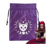 Sac De Tarot en Velours - Sac De Rangement Doux avec Cordon De Serrage, Sac Multifonctionnel pour Cartes Et Dés | Accessoire De Tarot Pratique, Sac À Bijoux pour Cartes Oracle, Parfait pour Organiser