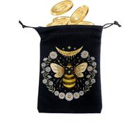 Sac de tarot en velours, sac de tarot en velours, lavable et réutilisable, sac de rangement avec cordon de serrage pour cartes de tarot, dés, bijoux, jeux de société et, multicolore, 117, unisexe
