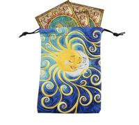 Sac de tarot en velours, sac de tarot en velours, lavable et réutilisable, sac de rangement avec cordon de serrage pour cartes de tarot, dés, bijoux, jeux de société et, multicolore, 111, unisexe