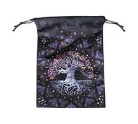 Sac de tarot, motif phase de lune, sac à tarot et sac à dés à lacets, sac de rangement en flanelle pour accessoires de tarot, couvertures oracle, pierres précieuses