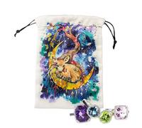 Sac de tarot - Sac de rangement pour cartes de tarot avec cordon de serrage - Organiseur de cubes avec impression des deux côtés pour bureau, voyage, camping, extérieur, côte, jardin, quotidien