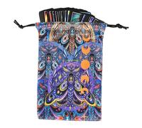 Sac de tarot, sacs à bijoux, sacs de rangement pour cartes de tarot avec cordon de serrage, motif papillon, sac porte-cartes Oracle (13 x 18 cm), Attribut unique, Refer to description, Unisexe