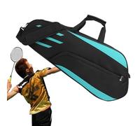 Sac de tennis à 3 raquettes - Écouteur de transport épaule de badminton étanche, couvercle de raquette d'organisation léger | Sac de racquetball portable pour les hommes, porte-racket de voyage sporti