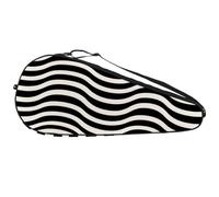 Sac de tennis durable, style vintage, motif vagues monochromes, sac léger pour hommes, femmes, adolescents