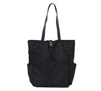 Sac de Tennis Tote Bag 40x30x13.5cm en Polyester Épais, Grande Capacité avec 2 Poches Latérales - Protection Racket Optimale, Polyvalent pour Badminton et Tennis (Noire)