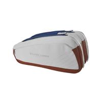 Sac de tennis Wilson Roland-Garros Super Tour - Peut contenir jusqu' 9 raquettes - Terre battue/Blanc/Bleu marine