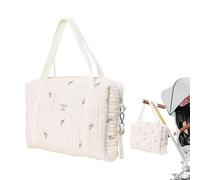 Sac de Tire-Lait, fourre-Tout à Couches - Sac de Travail pour Maman Qui allaite - Sac fourre-Tout brodé en Coton Doux, Sac à pour Maman, fourre-Tout de Voyage Multifonction