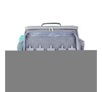 Sac de toilettage pour chien, idéal pour les poils de chien, aspirateur et accessoires de toilettage - Les poils gris sont parfaitement situés dans le compartiment principal, tandis qu'un grand espace