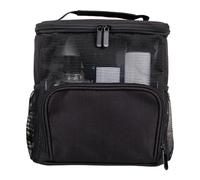 Sac de toilette à suspendre - Sac de toilette en maille - Grand format - Sac de douche avec crochet - Organiseur de voyage - Sac de rangement en maille - Portable - Séchage rapide - Trousse de