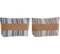 Sac de toilette de voyage Home ESPRIT Beige Violet 25 x 7 x 15 cm (2 pièces)
