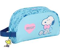 Sac de toilette de voyage Snoopy Love bleu clair 26 x 16 x 9 cm