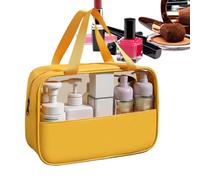 Sac de Toilette Portable PU, Organisateur de Toilette Suspendu, Sac de cosmétique étanche, matériaux imperméables et Robustes, 30x21,5x10cm, idéal pour Les Voyageurs et Les Amateurs de Gym