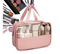 Sac de Toilette Portable PU, Organisateur de Toilette Suspendu, Sac de cosmétique étanche, matériaux imperméables et Robustes, 30x21,5x10cm, idéal pour Les Voyageurs et Les Amateurs de Gym