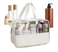 Sac de Toilette Portable PU, Organisateur de Toilette Suspendu, Sac de cosmétique étanche, matériaux imperméables et Robustes, 30x21,5x10cm, idéal pour Les Voyageurs et Les Amateurs de Gym