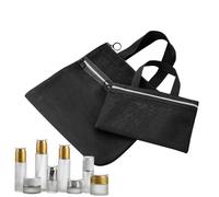 Sac De Toilettes - Pochette Cosmétique en Filet Portable pour Avion,Organisateur Cosmétique avec Fermeture Éclair Et Poignée 2 Pièces pour Travail Salle De Sport École Aéroport Plage