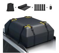 Sac de Toit de Voiture Étanche - COSTWAY - 400L - 12 Sangles - Verrouillage - Tapis Antidérapant