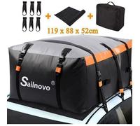 Sac De Toit Voiture - Sailnovo - 119x88x52 cm - Coffre Toit Pliable, Etanche, Indéchirable, Durable - Pour toutes les voitures
