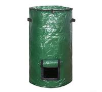 Sac de transformation de compost avec deux points d'accès pour ajouter des légumes verts et récolter du compost fini tout en gardant les matériaux non finis intacts