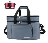 Sac de transport à 2 couches pour mijoteuse compatible avec Crockpot de 6 à 8 litres, sac de transport pour mijoteuse Hamilton Beach, grand sac de voyage isotherme pour réunion de famille