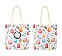 Sac de transport à bandoulière en toile pour animaux de compagnie, œufs de Pâques colorés et branches pour chat avec trou réglable pour petits chiens et chats