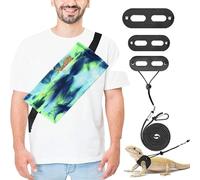 Sac de transport à bandoulière pour petits animaux, dragons barbus, lézards et reptiles avec sangle réglable et corde de remorquage - 3 tailles - Sac de transport pour petits animaux (bleu sarcelle)