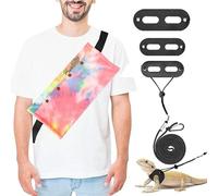Sac de transport à bandoulière pour petits animaux, dragons barbus, lézards et reptiles avec sangle réglable et corde de remorquage - 3 tailles - Sac de transport pour petits animaux (rouge)