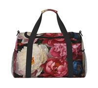 Sac de transport à main de grande capacité avec imprimé pivoine de jardin pour escapades de w nd