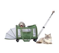 Sac de transport à roulettes extensible pour petits chiens, approuvé par les compagnies aériennes, poche de rangement pour une utilisation en extérieur