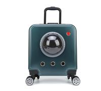 Sac de transport à roulettes pour animaux de compagnie, grande capacité, design respirant, roues universelles et serrure à combinaison pour chats et petits animaux de compagnie