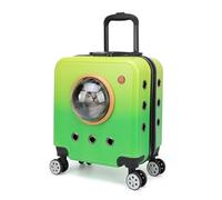 Sac de transport à roulettes pour animaux de compagnie - Grande capacité - Respirant - Avec roues universelles et serrure à combinaison - Pour chats et petits animaux domestiques