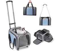 Sac de Transport à roulettes pour Chats et Petits Chiens : Sac de Transport Extensible approuvé par Les compagnies aériennes - Sac de Transport Souple pour Animaux de Compagnie de Moins de 11,8 kg