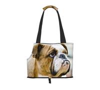 Sac de transport amusant avec imprimé bouledogue anglais pour petits chiens, chats et lapins