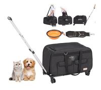 VEVOR Sac à Roulettes Chat Chien Sac de Transport Animaux de Compagnie 15,8 kg