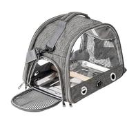 Sac de transport aviaire compact pour animaux de compagnie avec perche et base facile, cage à dos de voyage pour petits compagnons à plumes tels que les vagues, les conures, les cockatiels, idéal pour