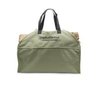 Sac de transport bois de chauffage robuste et résistant pour bûches - 60x46x26cm de 50L. Panier multi usage extra large, accessoire pour poêle, cheminée, brasero (Vert Olive)