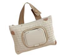 Sac de transport brodé pour lingettes humides pour landau, accessoires de soins de bébé, grand sac de rangement humide pour les familles, distributeur facile pour poussettes, kaki