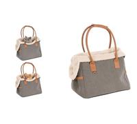 Sac de Transport Chat - Chien - Flamingo Kuzco Brun - 40×25×29 cm - Polyester - Doublure Amovible - Lavable - Pieds - Sangle sécurité - 2 poignées