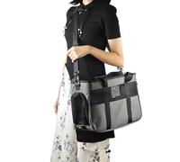 Sac de Transport Chat Portable Extérieur Cage de Transport pour Petits Animaux de Compagnie Respirant Sac à Bandoulière Chien Chaton Chiot Réglable Sacs de Voyage Chat Chien Pliable pour Marche Métro