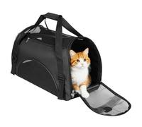 Sac de Transport Chien Chat Portable Sac à Main Respirant et Pliable Caisse de Transport avec Bandoulière Réglable Sac de Voyage Amovible en Avion Voitrure Train