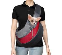 Sac de Transport Chien Chat Sac de Transport Mains Libres Sac à Bandoulière pour Chat Chiot Réglable avec Poche Avant Boîte de Transport en Filet Respirant pour Marché Extérieur Voyage