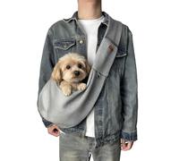 Sac de Transport Chien, Réversible Sac pour Chat Kaki Petit, Portable Inclinable Porte Chat Ventral, avec Poches et Crochets, Convient aux Animaux