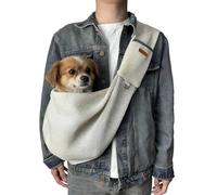 Sac de Transport Chien, Réversible Sac pour Chat Kaki Petit, Portable Inclinable Porte Chat Ventral, avec Poches et Crochets, Convient aux Animaux