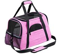 Sac De Transport Chien,Sac Transport Petit Chien Sacs de porte-chien sacs portatif animal de compagnie chien sac à dos sac de support de chat respirant transportant for chats petit chien(Pink,(52x25x3