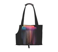 Sac de transport coloré arc-en-ciel pour petit animal de compagnie adapté aux centres commerciaux, avions, bus et métros