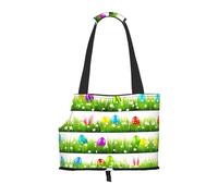 Sac de transport coloré avec imprimé œufs de Pâques pour petits chiens, chats et lapins